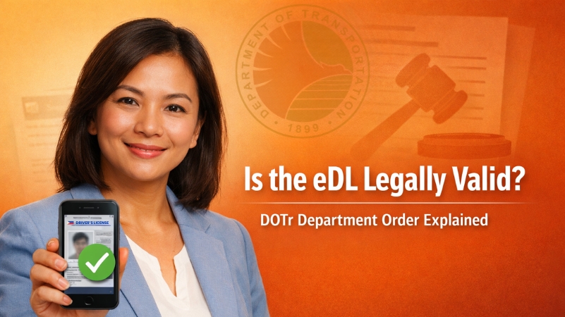 Is the eDL legally valid What does the DOTr Department Order says